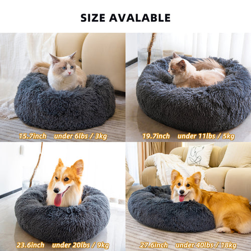 Fluffy komfortseng for hund og katt - beroligende og vaskbar